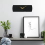 Wallity Origami Metal Wall Clock - APS097 Negro y Dorado